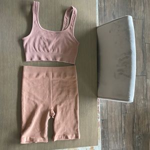 Fabletics Biker shorts and crop tank